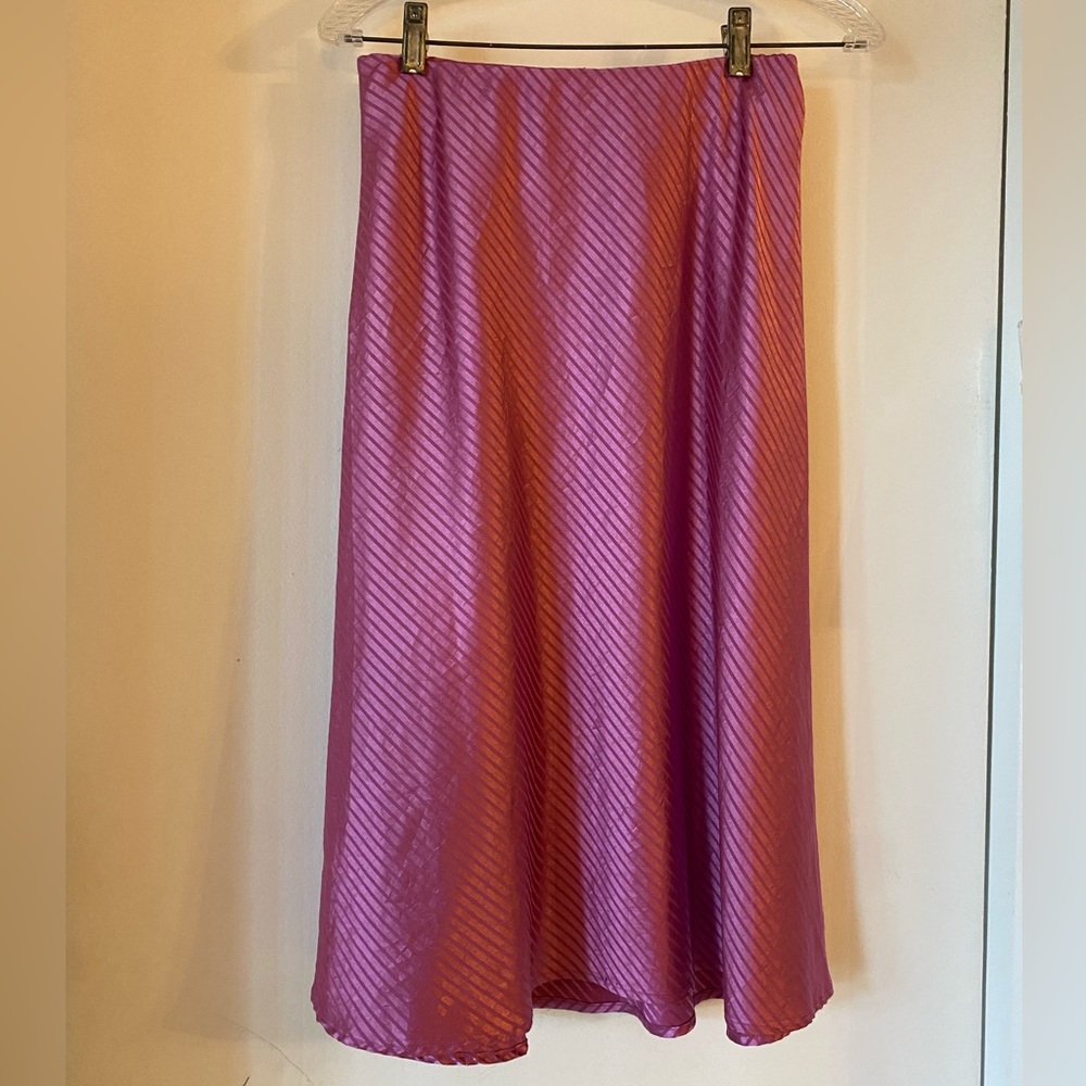 Womens pink midi slip skirt. Good condition, size Medium